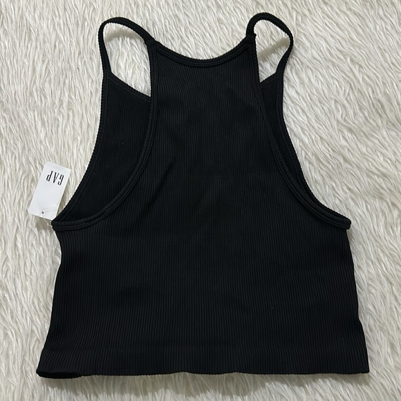 Gap fit black stretchy rib knit top size medium/ large - Picture 5 of 5